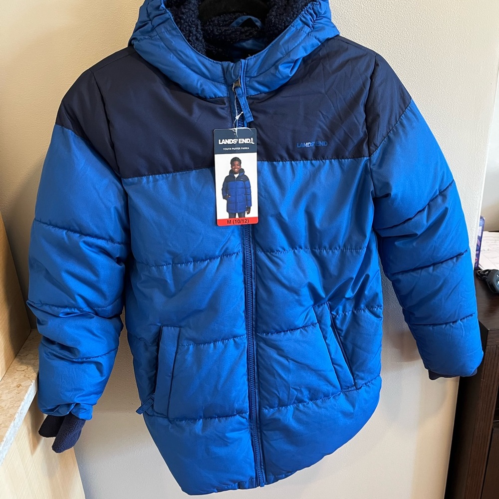 Lands' End Kids Blue Puffer Jacket